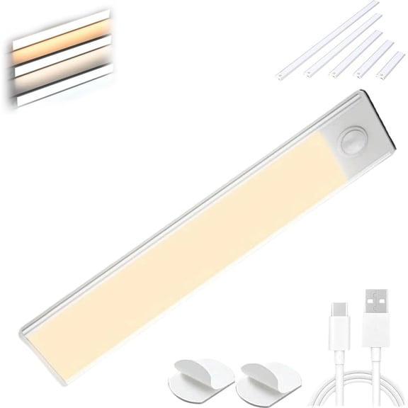 Modolight for Closets, Modolight Intelligent Light, Modolight Strip, 3 Colors LED Adjustable Light Battery Operated Motion Self-Adhesive Smart Sensor Light, One Click Switching,Illuminate Instantly