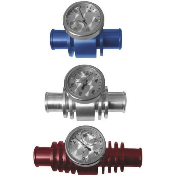 Modquad Inline Coolant Cooler & Temp Gauge (3in) (Blue)