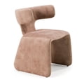 thumbnail image 1 of Modrest Bergman - Modern Light Brown Velvet Dining Chair, 1 of 6