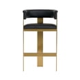 thumbnail image 1 of Modrest Boswell - Modern Black + Matte Gold Barstool, 1 of 6