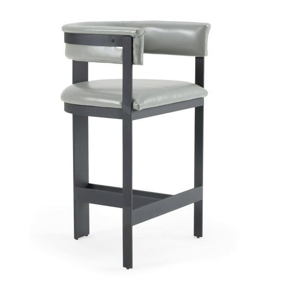 Modrest Boswell - Modern Grey Faux Leather + Black Counter Chair