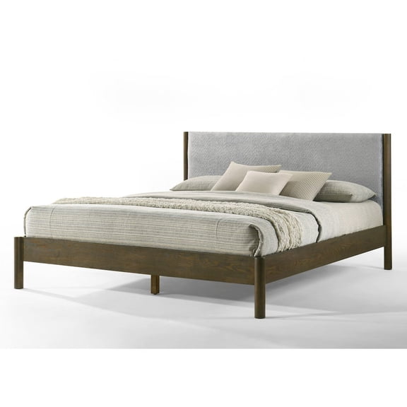 Modrest Carolina - Queen Modern Grey and Wenge Bed