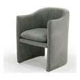 thumbnail image 1 of Modrest Danube 19" Upholstered Modern Fabric Dining Chair in Gray, 1 of 4