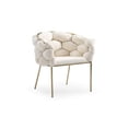 thumbnail image 1 of Modrest Debra Modern White Fabric Dining Chair, 1 of 6