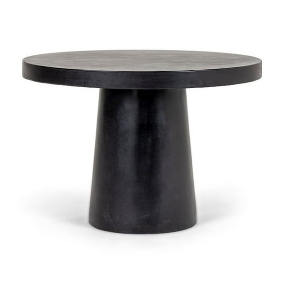 Modrest Desoto - Modern Black Concrete Round Dining Table