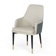 thumbnail image 1 of Modrest Duval Modern White & Grey Dining Chair, 1 of 5