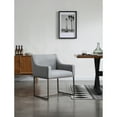 thumbnail image 1 of Modrest Elijah Modern Grey & Copper Antique Brass Dining Chair, 1 of 5