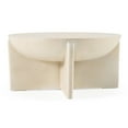 thumbnail image 1 of Modrest Elsa - Modern Oyster Concrete Round Coffee Table, 1 of 4