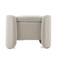 thumbnail image 1 of Modrest Erin - Modern Cream Fabric Storage Ottoman, 1 of 7