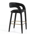 thumbnail image 1 of Modrest Faerron - Modern Black Leatherette Bar Chair, 1 of 6