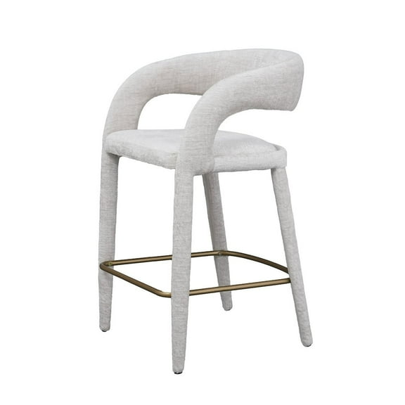 Modrest Faerron - Modern Light Grey Fabric Counter Chair