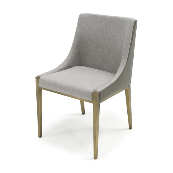 Modrest Fairview Modern Grey & Brass Dining Chair