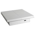 thumbnail image 1 of Modrest Horizon Square Modern MDF Wood Coffee Table w/ Pull Out in White, 1 of 2