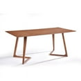 thumbnail image 1 of Modrest Jett Rectangular Mid-Century MDF Wood Dining Table in Natural Walnut, 1 of 6