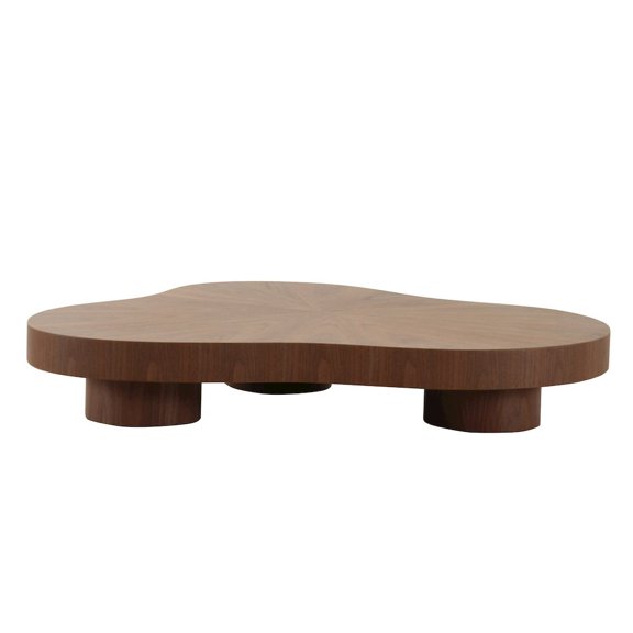 Modrest Larch - Modern Walnut Free Form Coffee Table