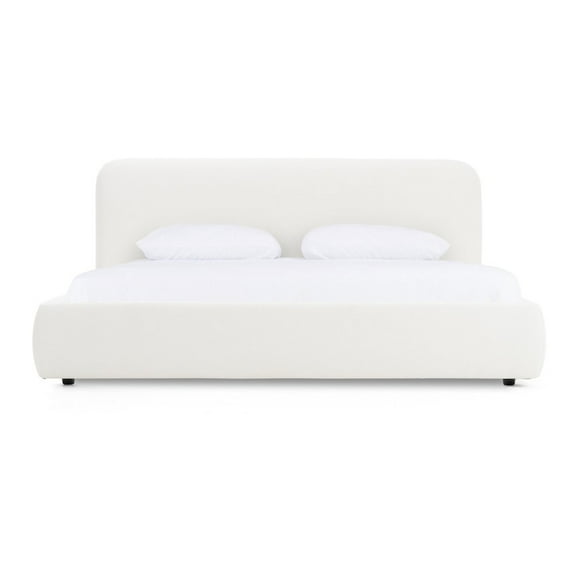 Modrest Liam - Eastern King Modern Ivory Upholstered Bed
