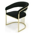 thumbnail image 1 of Modrest Linda Upholstered Modern Velvet Dining Chair in Black/Gold, 1 of 4