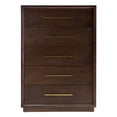 thumbnail image 1 of Modrest Manhattan - Contemporary Brown Oak and Gold Chest, 1 of 12