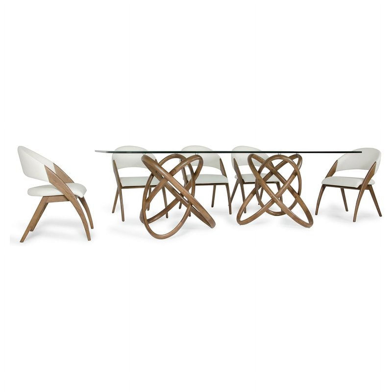 Modrest Mason 94" Rectangular Modern Solid Wood & Glass Dining Table in