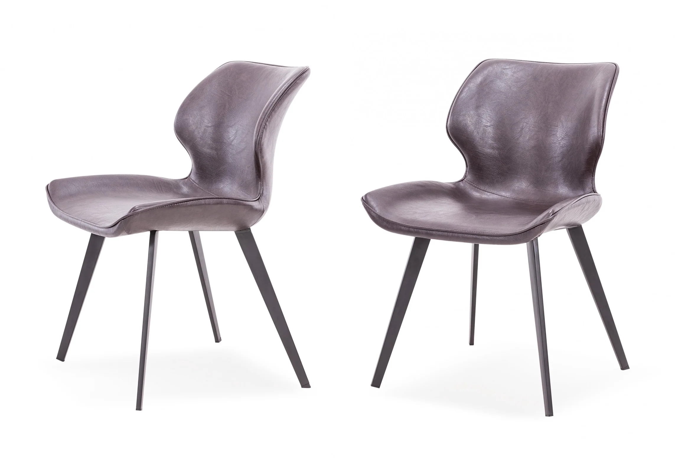 Modrest Moira Modern Dark Brown Eco-Leather Dining Chair (Set of 2 ...