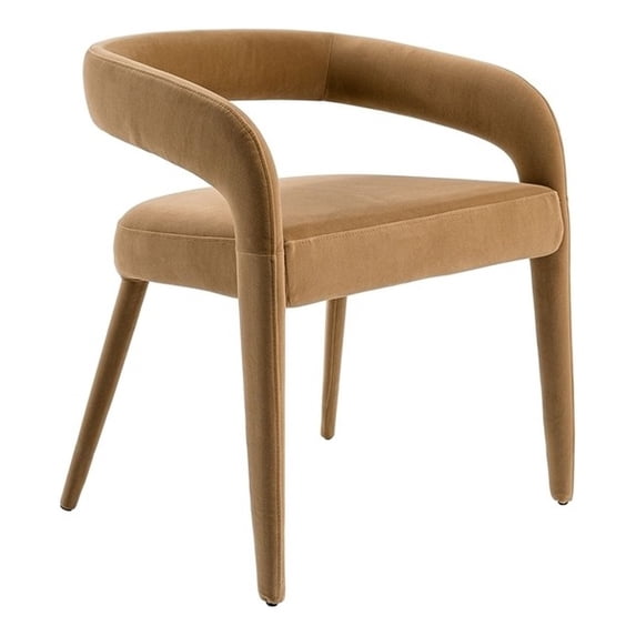 Modrest Mundra Modern Tan Fabric Dining Chair