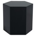 thumbnail image 1 of Modrest Newmont Hexagonal Medium MDF Wood End Table in Black High Gloss, 1 of 5