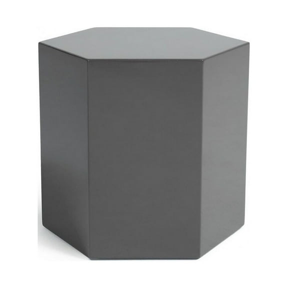 Modrest Newmont Modern Medium Light Grey High Gloss End Table