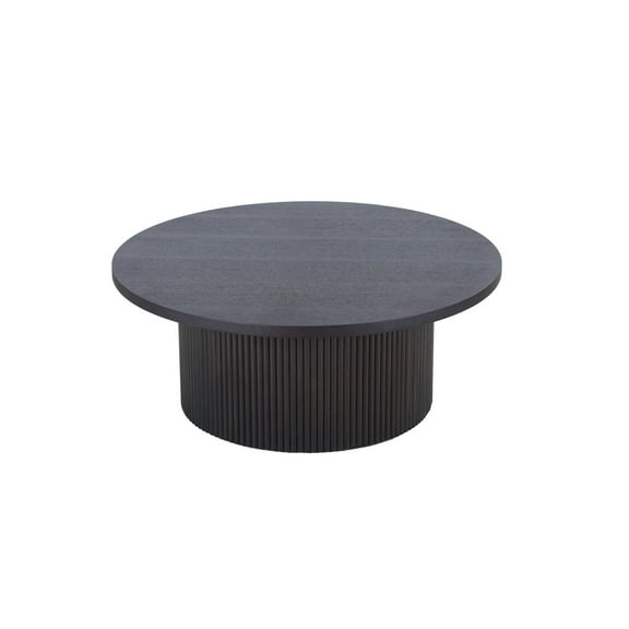 Modrest - Rawlins Modern Mid Century Black Ash Round Coffee Table