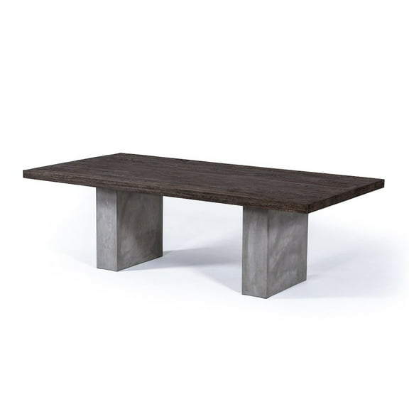 Modrest Renzo Modern Oak & Concrete 94" Dining Table