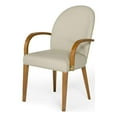 thumbnail image 1 of Modrest Rexford Modern Faux Leather Dining Armchair in Taupe/Walnut, 1 of 5