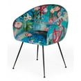 thumbnail image 1 of Modrest Roxann Contemporary Floral Velvet Dining Chair, 1 of 5