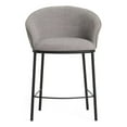 thumbnail image 1 of Modrest Rumi Upholstered Modern Fabric Counter Stool in Gray/Black, 1 of 7