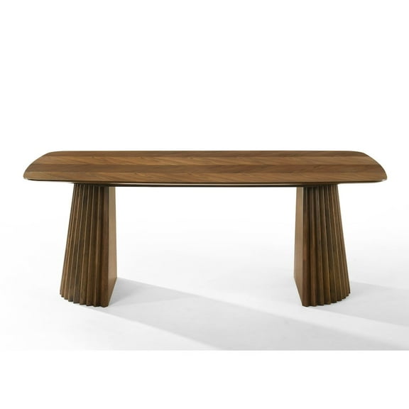 Modrest Sacks - Mid-Century Modern Herringbone Walnut Dining Table