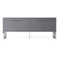 thumbnail image 1 of Modrest Splendor - Grey High Gloss Slatted Buffet, 1 of 9