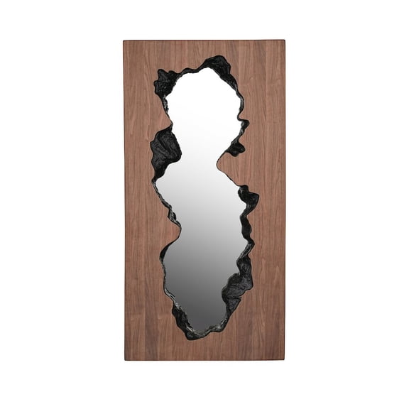 Modrest Timber - Modern Walnut Leaning Floor Mirror