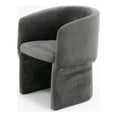 thumbnail image 1 of Modrest Vassar 19" Upholstered Modern Velvet Dining Chair in Gray, 1 of 4