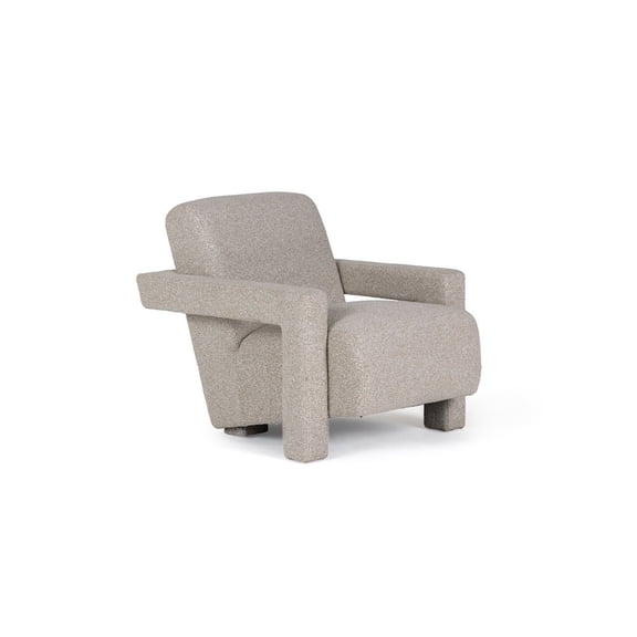 Modrest Wylie - Modern Beige Fabric Accent Chair
