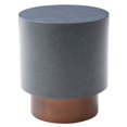 thumbnail image 1 of Modrest Zachary Round Modern Metal End Table in Gray/Antique Copper, 1 of 1