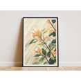Modroom Abstract Botanical Print Poster Peach And Green Leaves Wall Decor Sunlit Branches Home ...