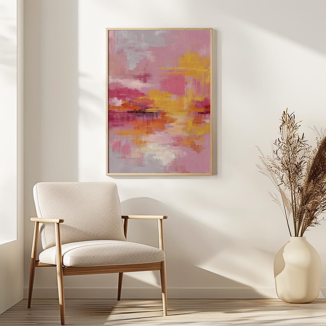 Modroom Abstract Color Block Poster, Vibrant Geometric Wall Art, Modern ...