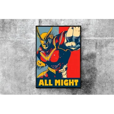 Modroom All Might Plus Ultra Poster My Hero Academia Anime Wall Print Wall Art, Modern Wall Decor, 8x12 UNFRAMED