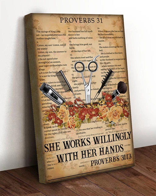 Modroom Baber Hair Cut She Works Willingly With Her Hands Proverbs 31 ...