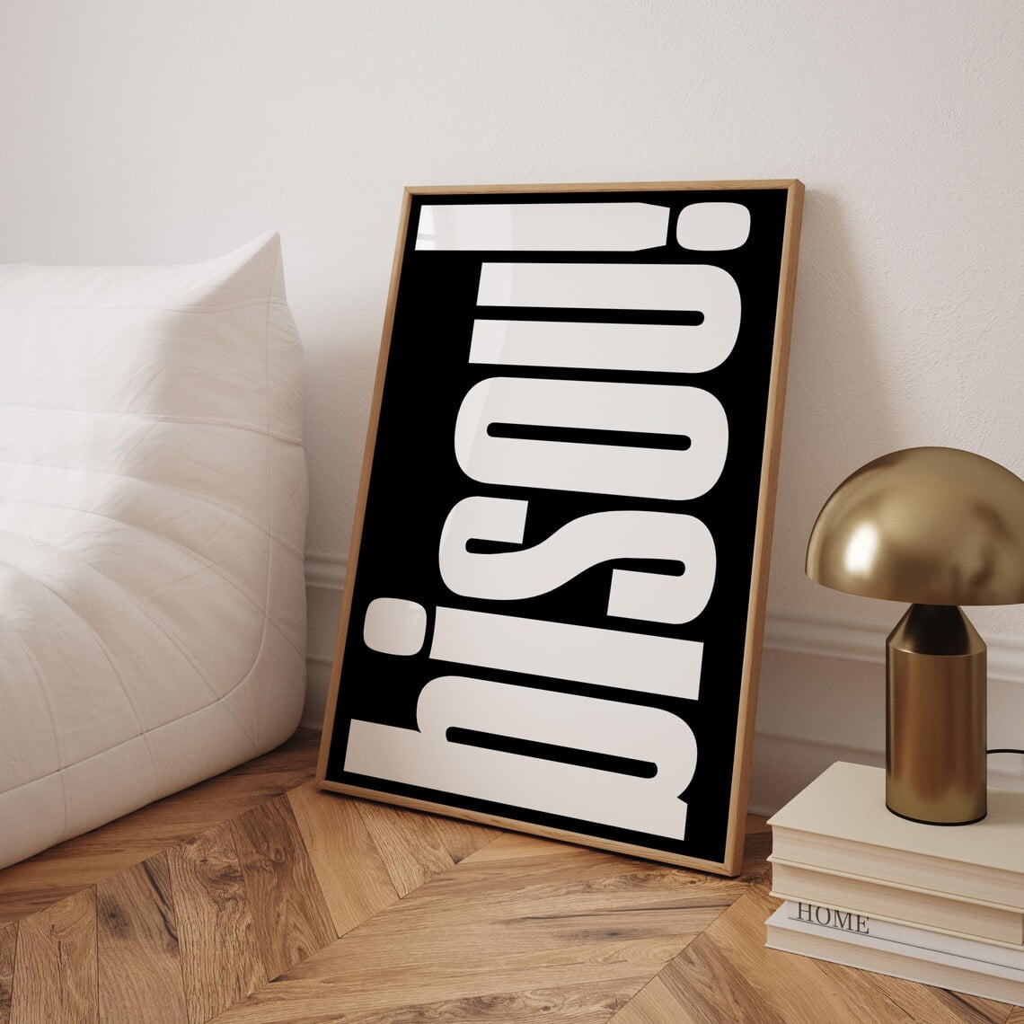 Modroom Bisou Print Trendy French Saying Aesthetic Kitchen Decor Dorm
