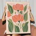 thumbnail image 1 of Modroom Botanical Line Art Print - Retro-Inspired Pink Floral Illustration - Mid-Century Scandinavian Modern Wall Art Wall Art, Modern Wall Decor, 12x18 UNFRAMED, 1 of 2