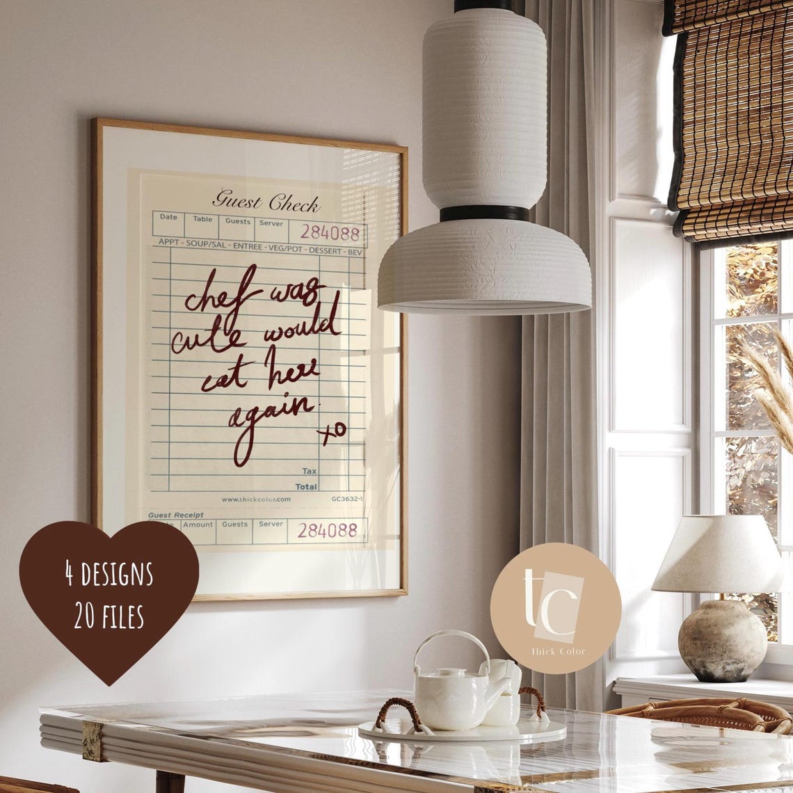 chef was cute aesthetic kitchen print retro wall art... Modroom Chef Was Cute Would Eat Here Again Wall Art Print Kitchen Wall ...