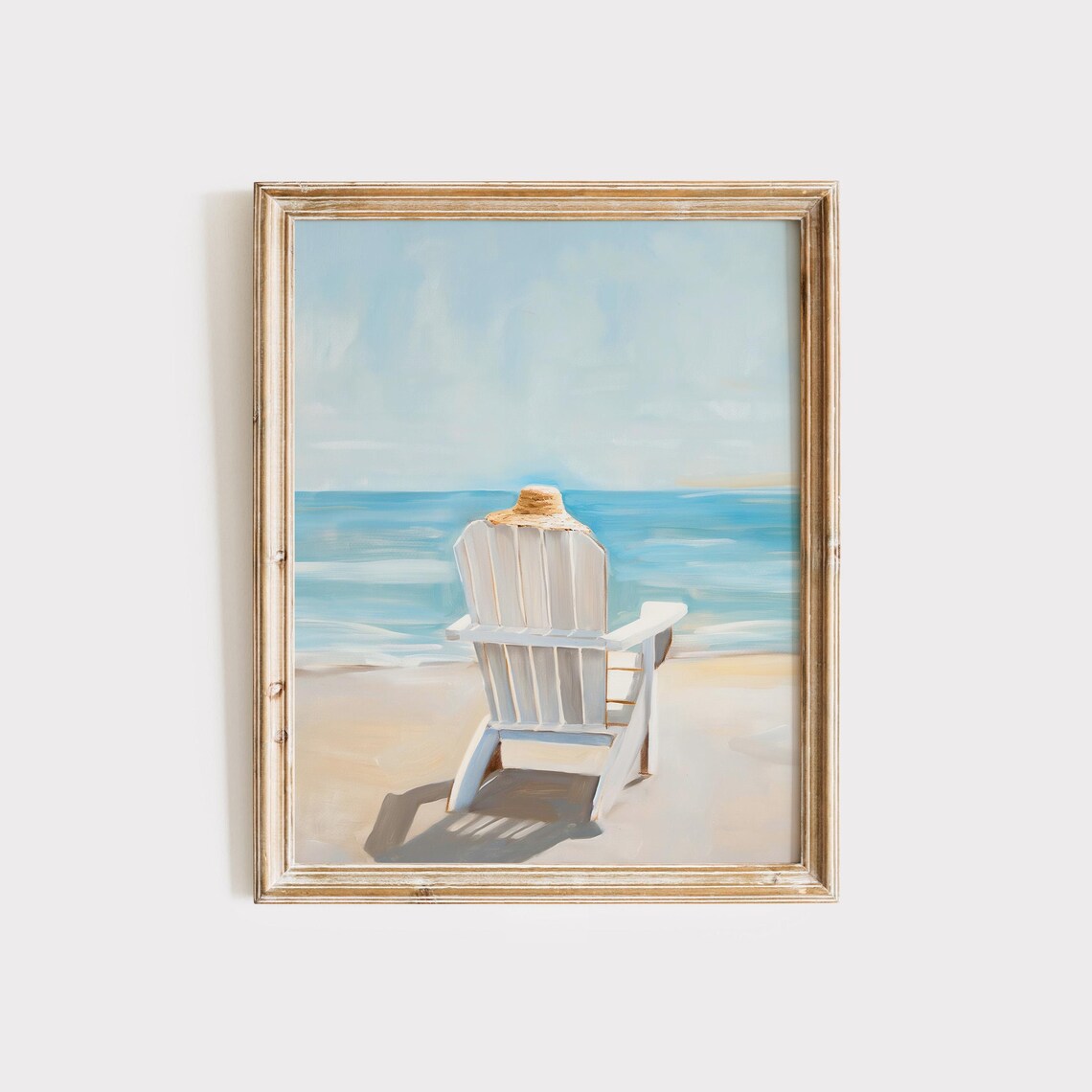 Gallery Detail: Modroom Coastal Beach Chair Wall Art Print Ocean View With