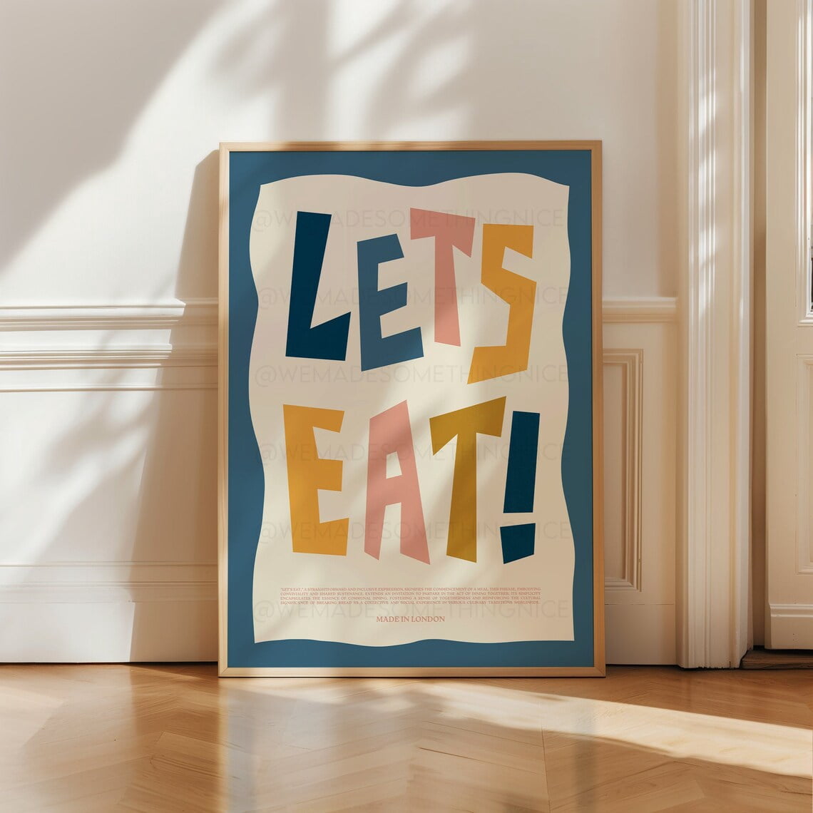 chef was cute aesthetic kitchen print retro wall art... Modroom Let'S Eat Poster, Kitchen Art, Kitchen Poster, Yes Chef Print ...