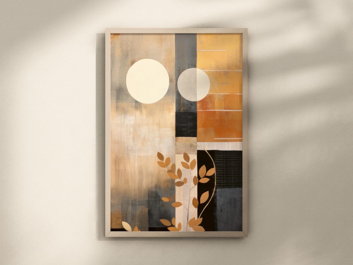 Photo inspiration: Visual Reference: Modroom Elegant Japandi Wall Print Nature Inspired Japanese Minimalist