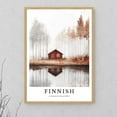 thumbnail image 1 of Modroom Finnish Countryside Art Print Minimalist Scandinavian Wall Art Nature Poster, , A2, Modern Wall Art Decor, 12x18 UNFRAMED, 1 of 3