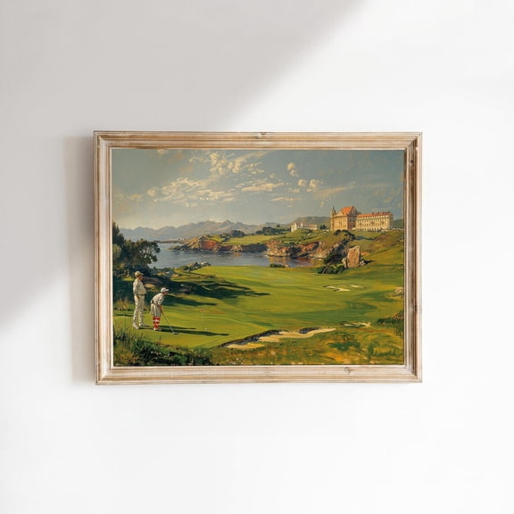 Modroom Golf Course Vintage Art, Golf Course Landscape, Golf Print, Golf, Golf Artwork, Golf Wall Art Wall Art, Modern Wall Decor, 8x12 UNFRAMED